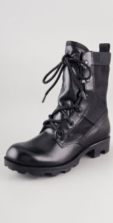 Theyskens' Theory Atta Lace Up Combat Boots