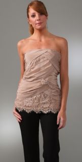 Madison Marcus Lace & Silk Tube Top
