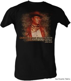 Licensed John Wayne Cowboy Courage Adult Shirt s XXL