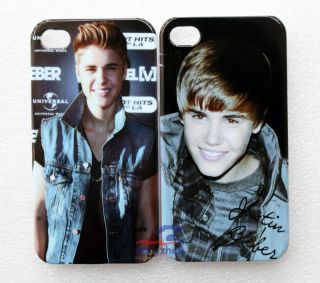 Justin Bieber Hard Back Case Cover for iphone 4 4S 4G 2PCS NEW White