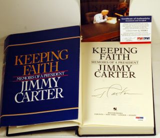Jimmy Carter Signed Keeping Faith HC Book PSA DNA COA Video Proof