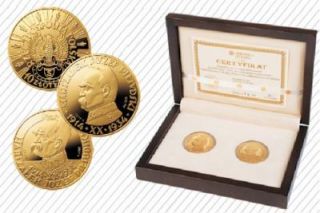 Poland Jozef Pilsudski Set 2 Coins 2009 Gold