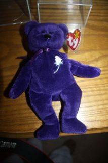 Ty Princess Diana Beanie Baby Purple 1997