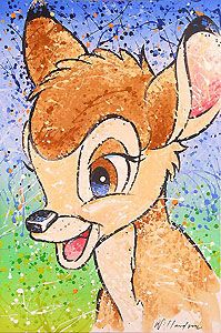 Bambi Oh Deer Me David Willardson Disney New Paper Le 495 Signed w