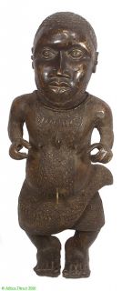 Benin Bronze Figure Court Dwarf Edo People Nigeria