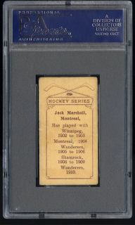 1910 C56 Hockey Jack Marshall Rookie 35 PSA 3 VG PWCC