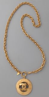 WGACA Vintage Vintage Chanel '80s Big CC Pendant Necklace