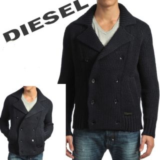 Diesel Mens Sweater K Jack Wool Navy Blue Knitwear Sz M