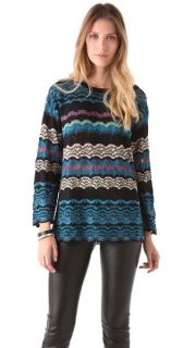 M Missoni Lace Weave Oversized Knit Sweater