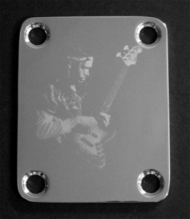  NECK PLATE Custom Engraved Etched   Fit Fender Bass   JACO PASTORIUS