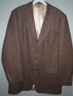 AUSTIN REED LONDON ENGLAND Wool Brown Tweed Sport Coat Jacket Blazer
