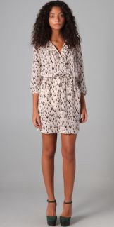 Rebecca Taylor Leopard Print Ruffle Dress