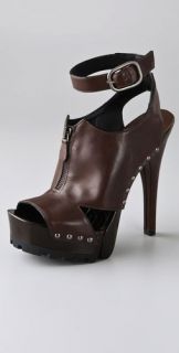 Donna Karan Collection Shoes Flex Wood Bottom Sandals
