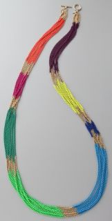 Lee Angel Jewelry Multicolor Chain Necklace