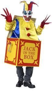 Jack in The Box Costume Box and Outfit Only No Mask Classic Toy Clown