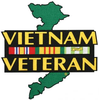 Vietnam Veteran Ribbon Embroidered Jacket Patch