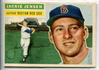 1956 Topps Baseball 115 Jackie Jensen Boston Red Sox EX
