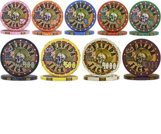 New Nevada Jacks Casino Poker Chips Sample Set