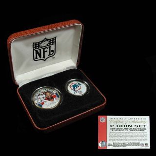 NFL Daunte Culpepper Miami Dolphins Colorized Coin Set