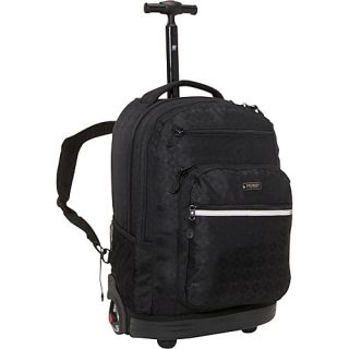 World Sundance Laptop Rolling Backpack Argyle Black