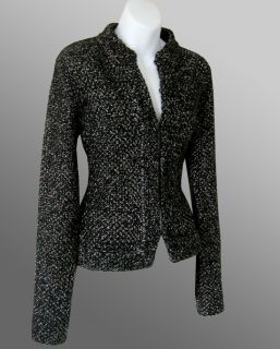 650 Chanel Metallic Knit Alpaca Jacket Fr 40 US 2 4 Gorgeous