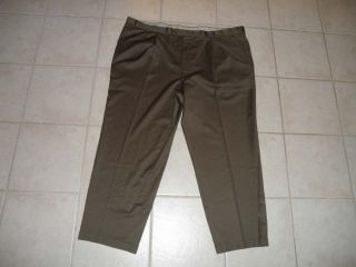 Jack Victor Mens Dress Pants 50 x 30 Super 120s Wool Brown Suit