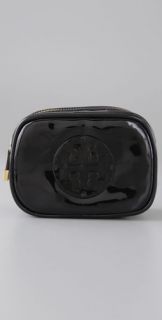 Tory Burch Patent Small Zip Cosmetic Case