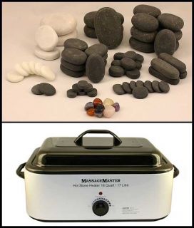 Hot Cold Stone Massage Kit 68 Basalt Marble Stones 18 Quart Hot Stone