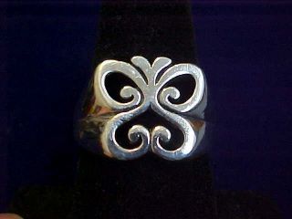 James Avery Sterling Silver Pierced Spring Butterfly Ring Nice