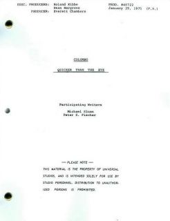 Columbo Script Now You See Him Jack Cassidy Peter Falk