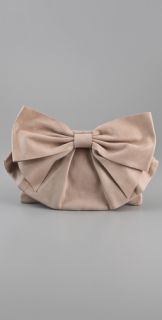 RED Valentino Laminated Bow Clutch