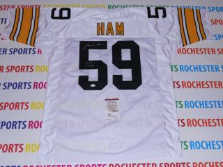 Jack Ham Autographed Signed Steelers White Jersey HOF 1988 JSA W350476