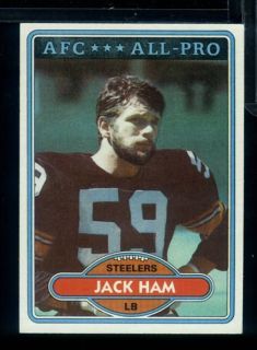 Qi 1980 Topps 10 Jack Ham Pittsburgh Steelers