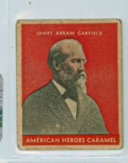 1932 Caramel Presidents 20 James Garfield G VG Red Set Break