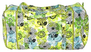 Vera Bradley Limes Up Large Duffle Duffel Bag Carry on Tote Purse New
