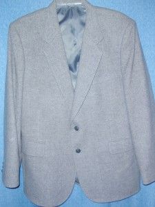  Gray Wool Business Suit Jacket Sport Coat  Size 46R  James Whitehead