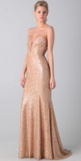 Reem Acra Tulle and Sequin Gown