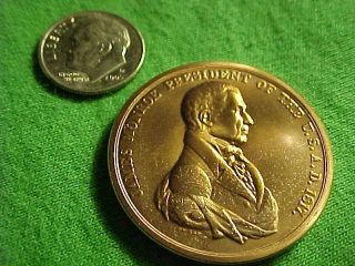 James Monroe US President Copper Mint Medal Coin USA 1817
