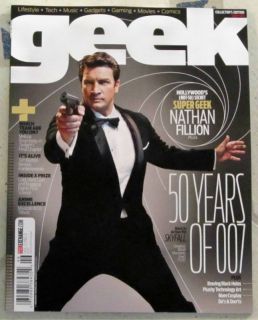 Geek Magazine Issue 3 Nathan Fillion 50 Years of 007 Skyfall Tim