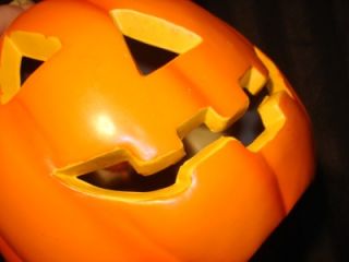 Light Up Plastic Pumpkin Jack OLantern Electric Plug Halloween Fall