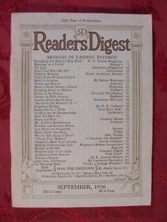 Readers Digest September 1936 James Truslow Adams