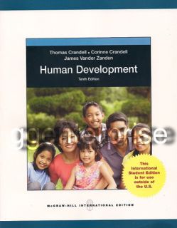 Human Development 10E Thomas Crandell James Vander Zanden 10th Edition