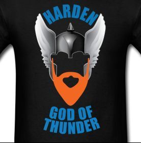 James Harden T Shirt God of Thunder OKC Finals 2012 Durant Westbrook