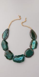 Kenneth Jay Lane Chain & Natural Stone Necklace
