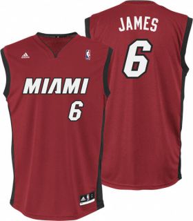 Lebron James Jersey Adidas Revolution 30 Red Replica 6 Miami Heat