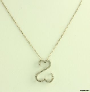 Jane Seymour Open Hearts Collection Pendant and Necklace   14k White