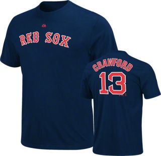 Carl Crawford Boston Red Sox Player Name Number Jersey T Shirt Mens s