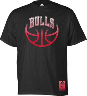 Chicago Bulls Adidas Black Vibe Wordmark T Shirt Mens Sz s 2XL