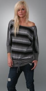 Juicy Couture Stripe Terry Dolman Top