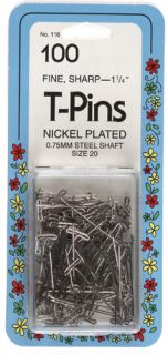 Size 20 (1 1/4 Long)   100 count box. Nickel plated steel shaft (0